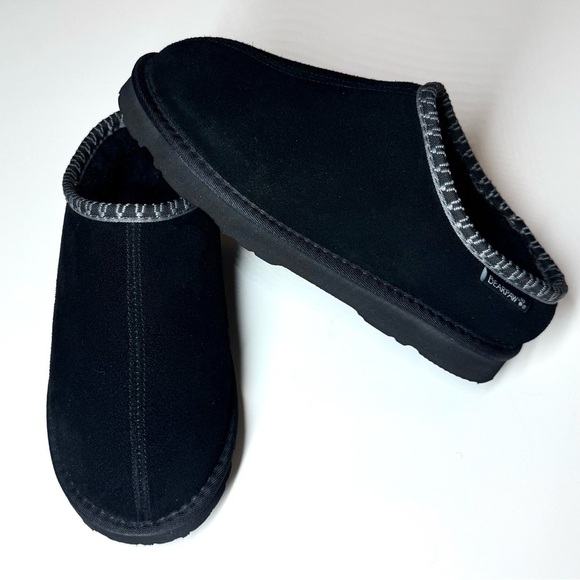 Bearpaw Womens Tabitha Cow Suede Black Slippers Size- 9 - Picture 6 of 11